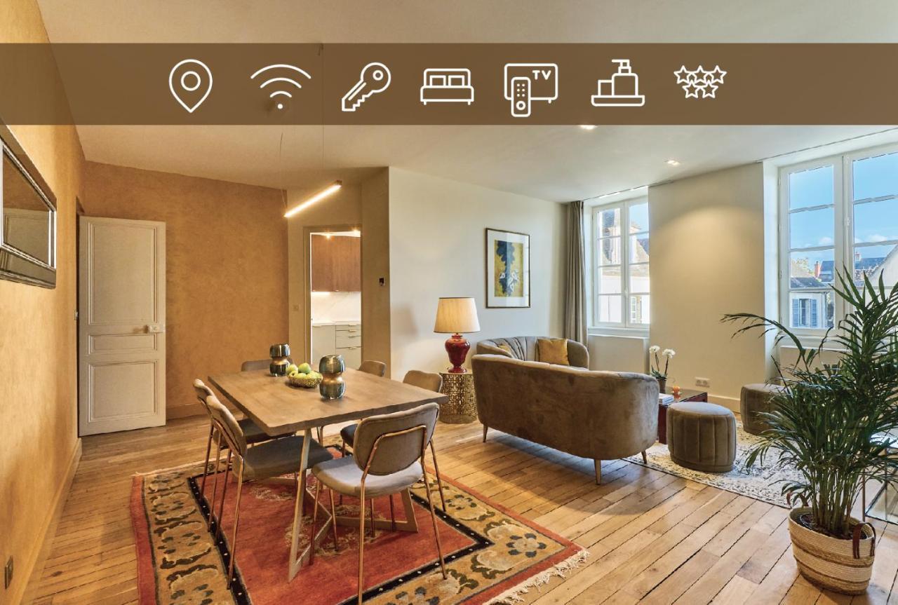 Appartement Montagnon - Les Suites Du Palais - Classe 4 Etoiles, Parking Prive, Vue Cathedrale, 3 Chambres, Primo C0Nciergerie 讷韦尔 外观 照片